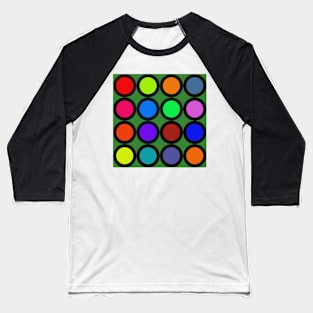 retro colorful geometric pattern Baseball T-Shirt